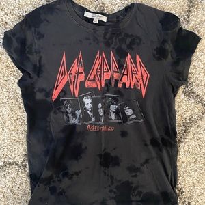 NWOT Womens Def Leppard Tie Dye Tee